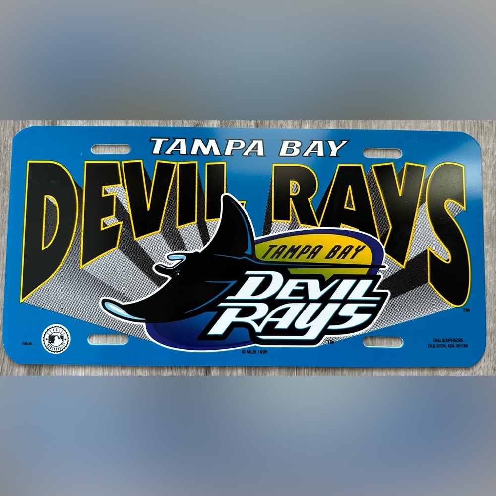 Tampa Bay Devil Rays MLB 1995 NOS License Plate Lot of 3 ManCave - Old School